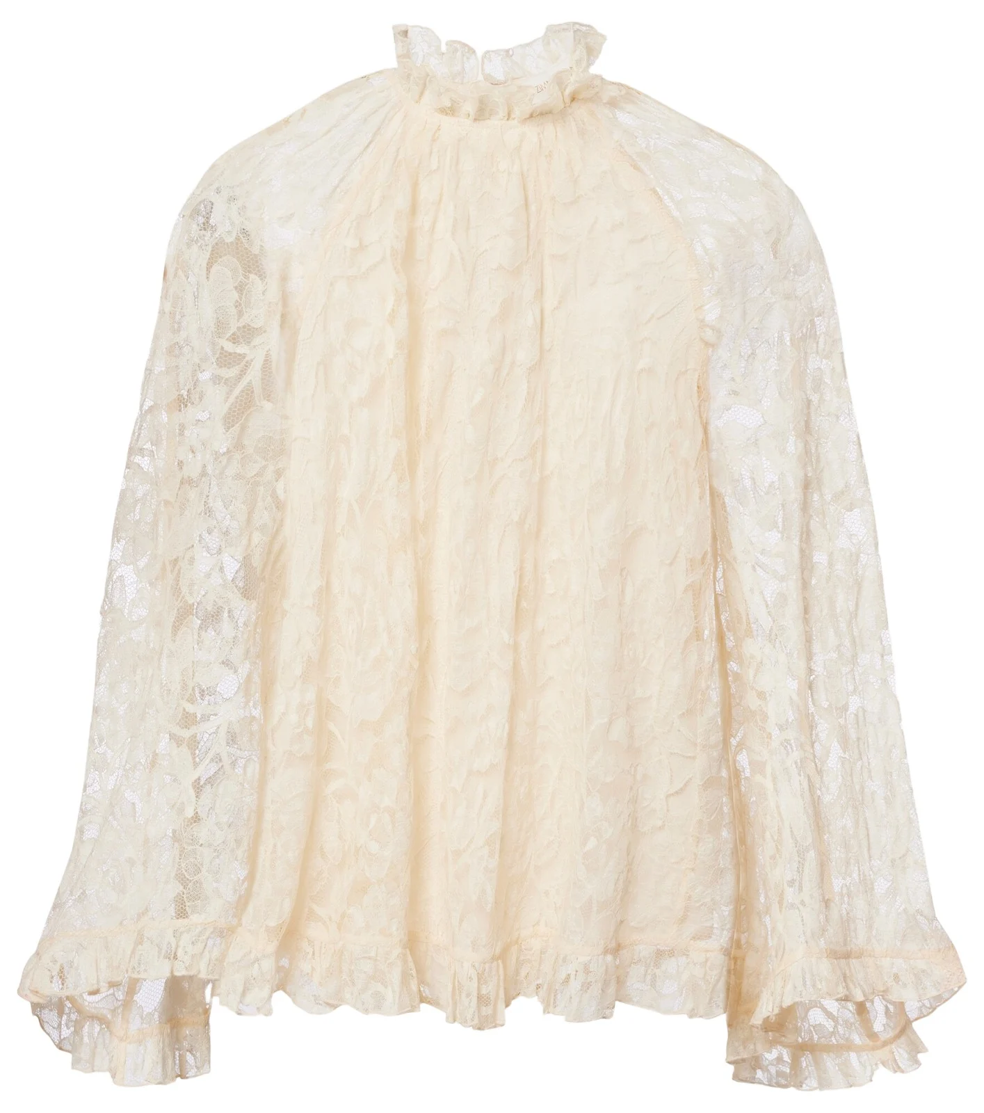 Carousel ruffled lace blouse