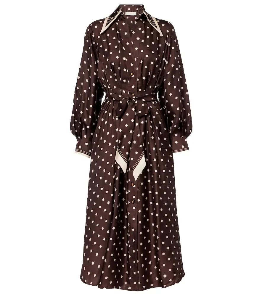Zimmermann Polka-dot belted silk shirt dress | Image 1 Zimmermann Polka-dot belted silk shirt dress | Image 1