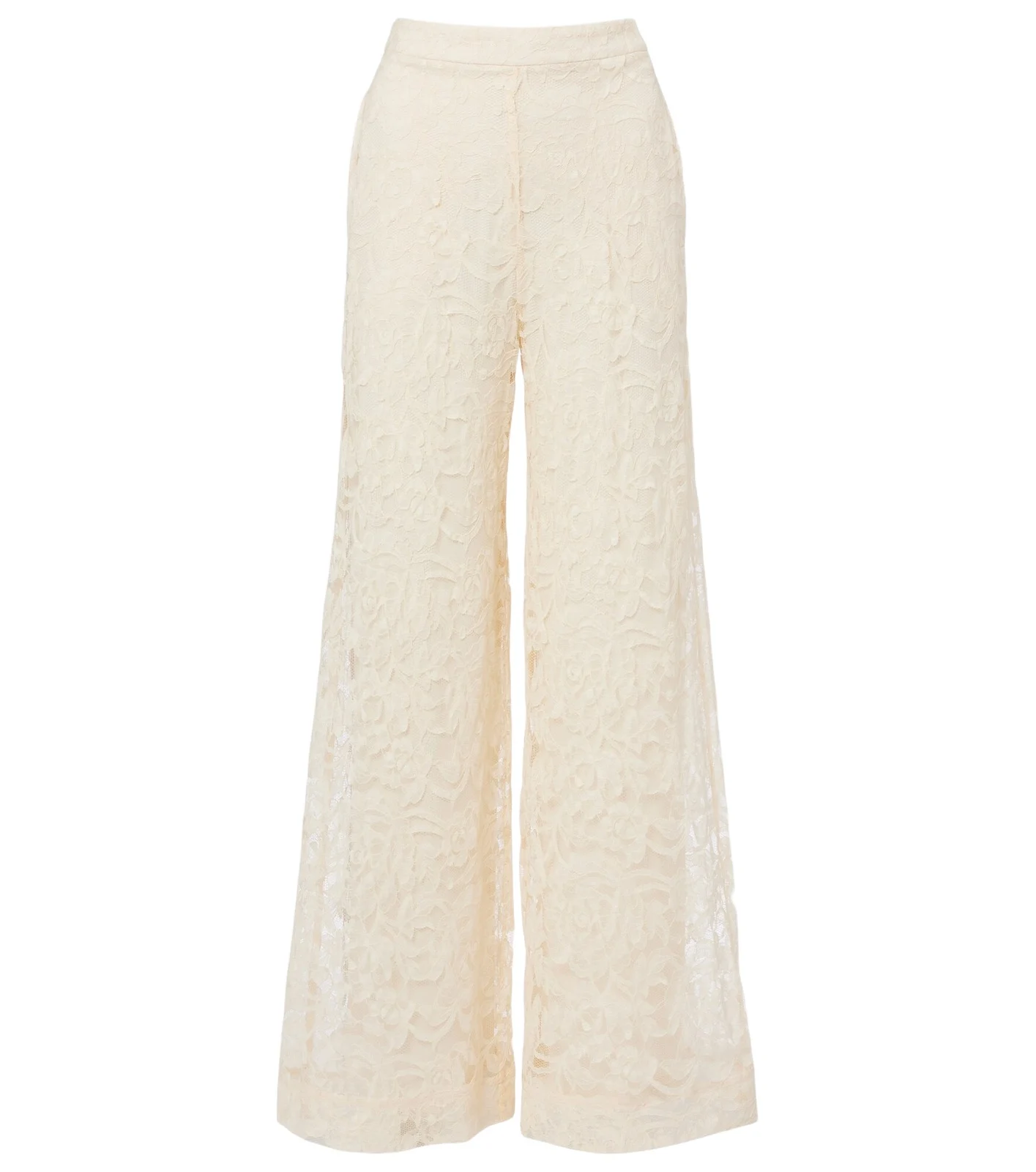 Carousel lace wide-leg pants