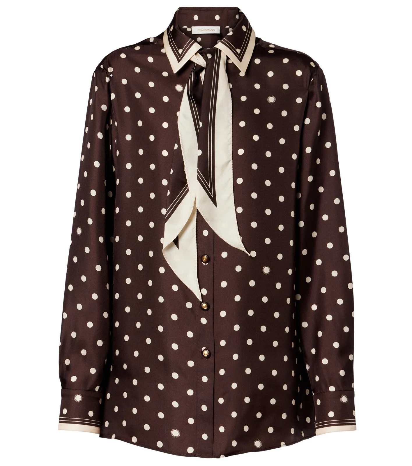 Polka-dot silk shirt