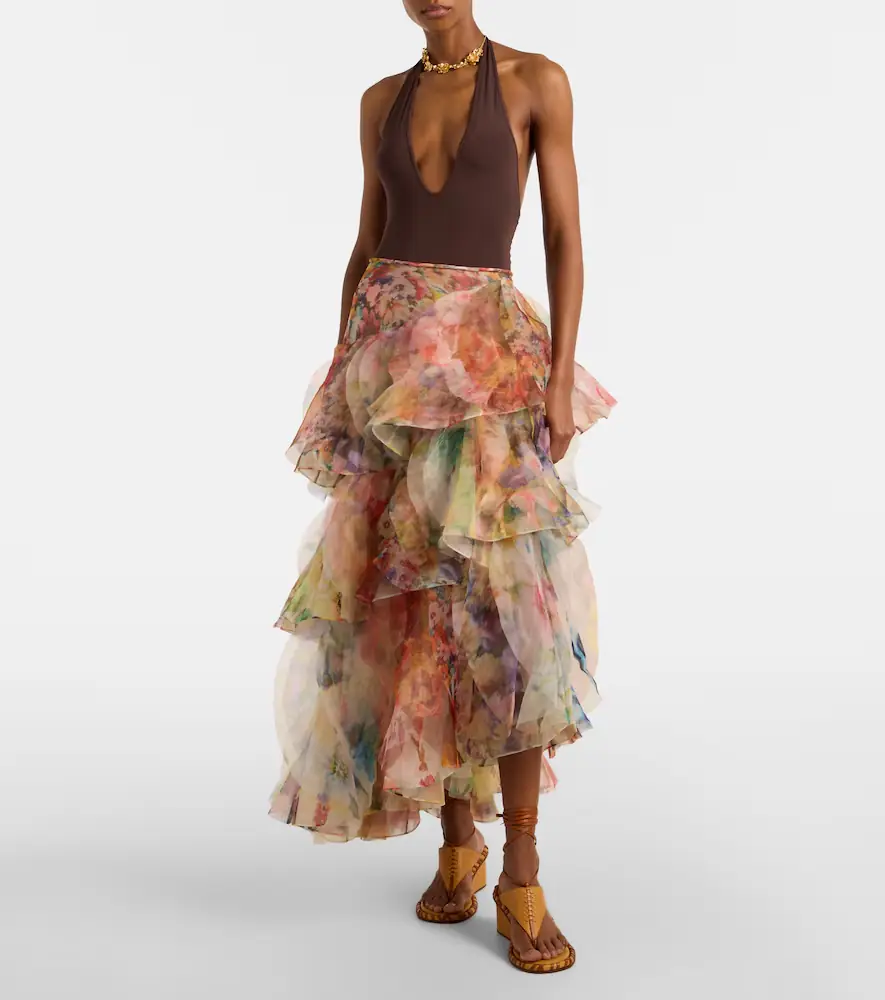 Zimmermann Luna floral ruffled maxi skirt | Thumbnail 2
