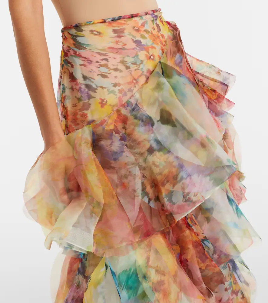 Zimmermann Luna floral ruffled maxi skirt | Thumbnail 3