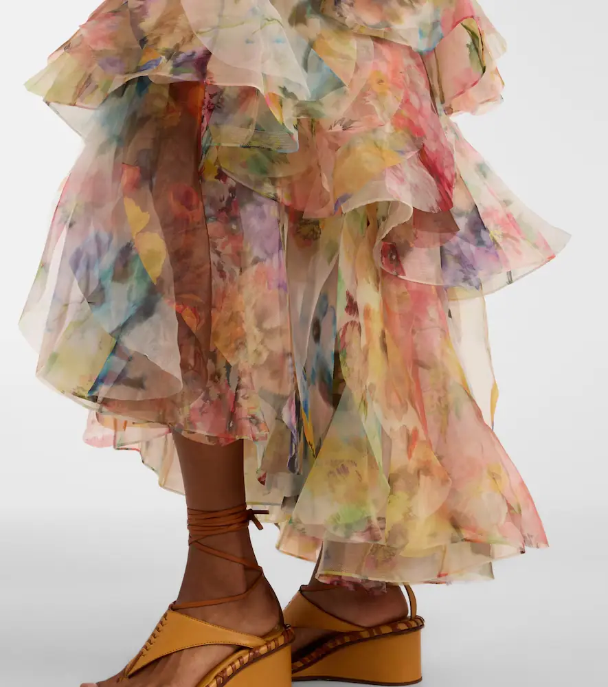 Zimmermann Luna floral ruffled maxi skirt | Thumbnail 4