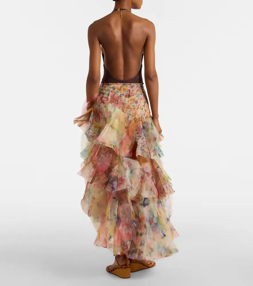 Zimmermann Luna floral ruffled maxi skirt | Thumbnail 5