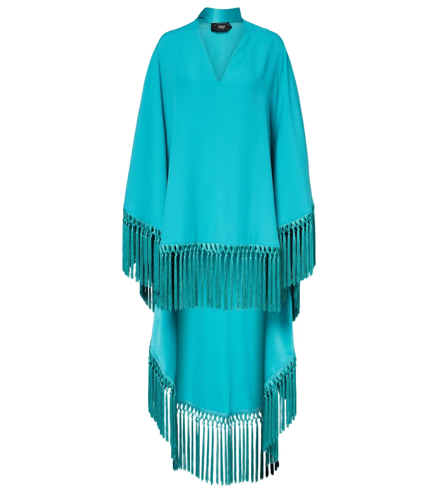 Cecil fringed crêpe cady kaftan