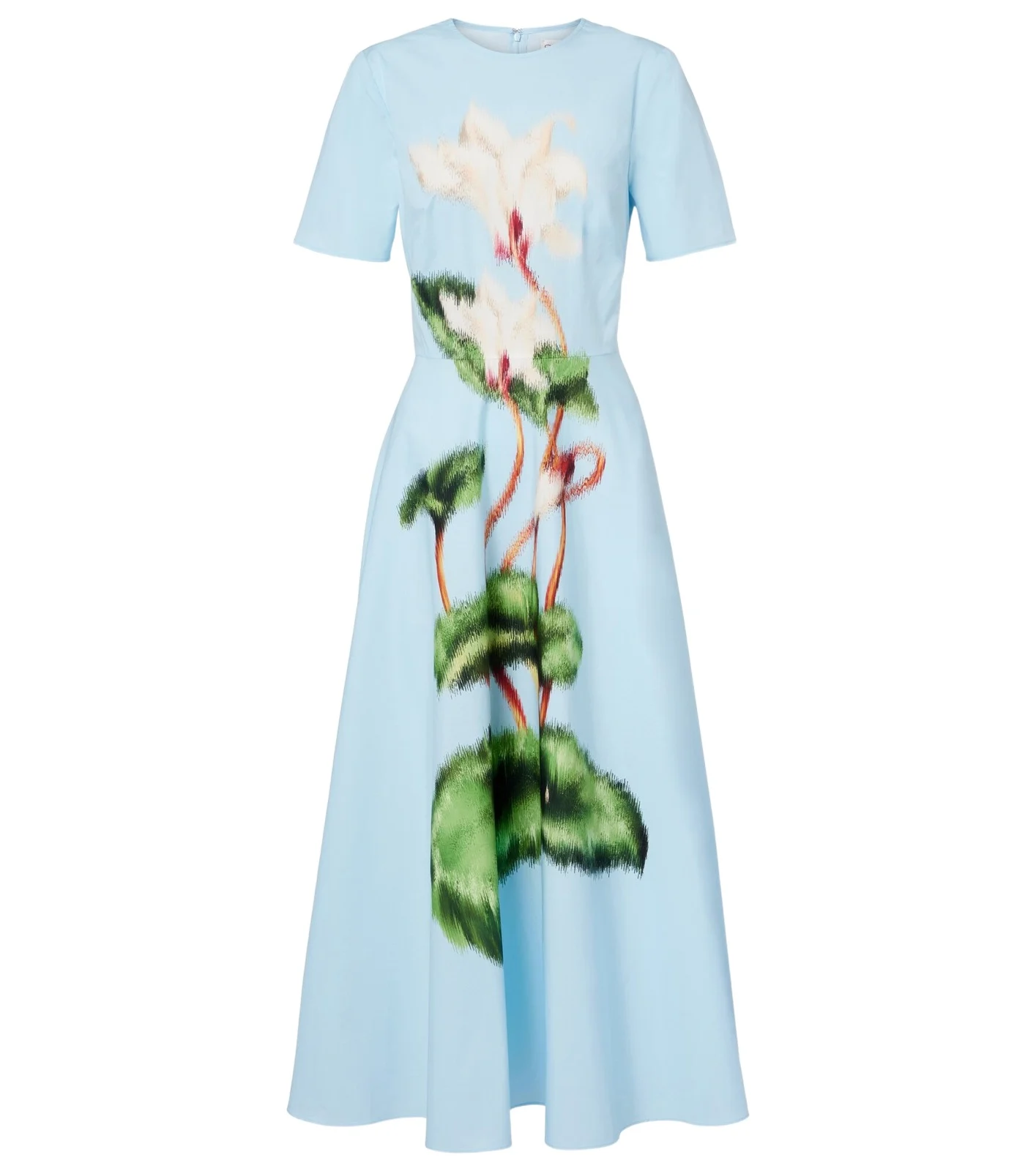 Printed cotton-blend midi dress Printed cotton-blend midi dress