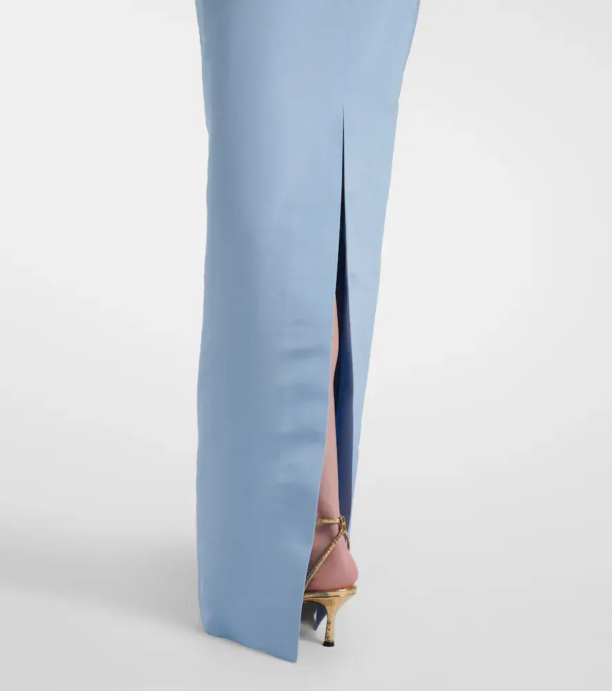 Oscar de la Renta Porcelain Flower silk faille maxi dress | Thumbnail 6