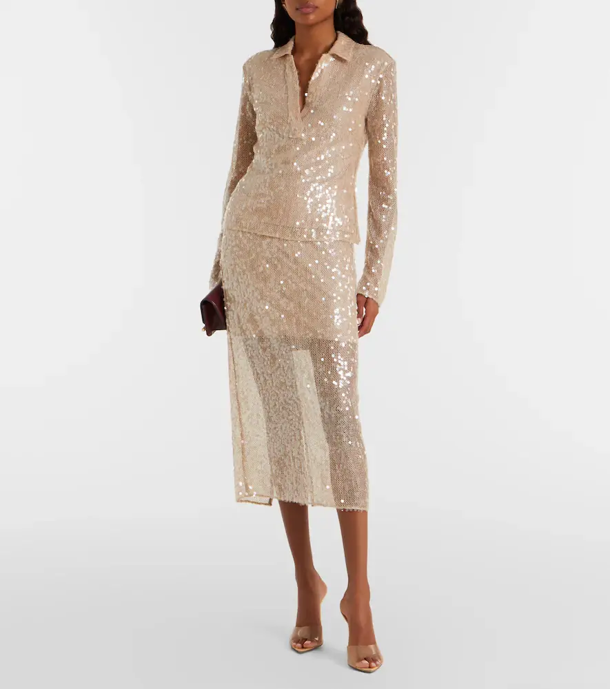 Veronica Beard Meryl sequined blouse | Thumbnail 4
