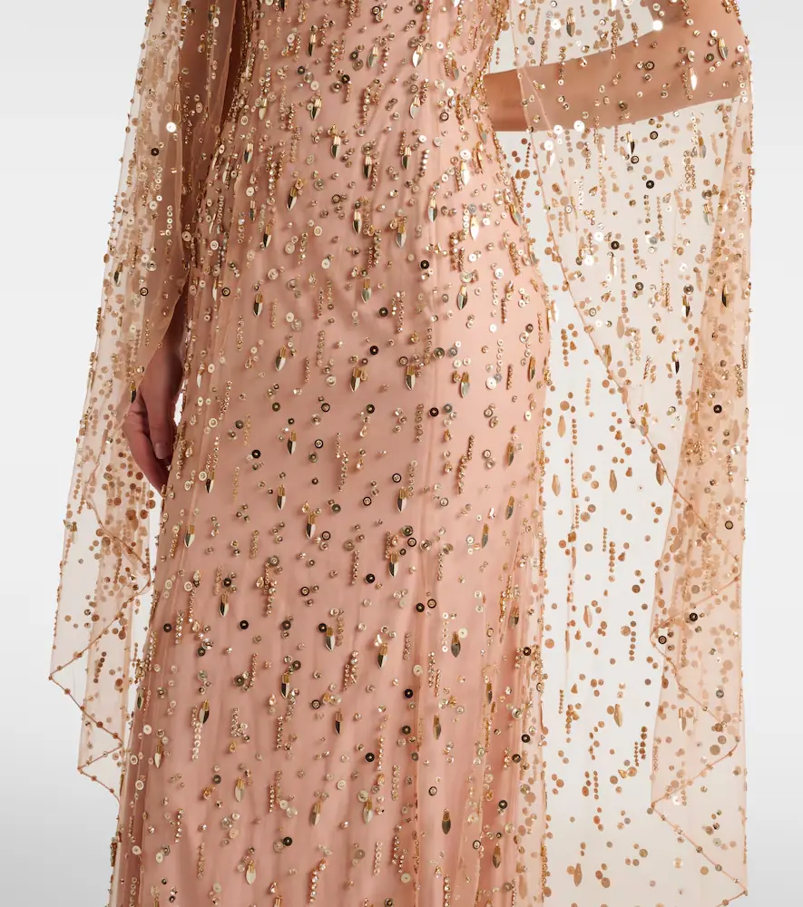 Jenny Packham Hestia embellished caped gown | Thumbnail 6 Jenny Packham Hestia embellished caped gown | Thumbnail 6