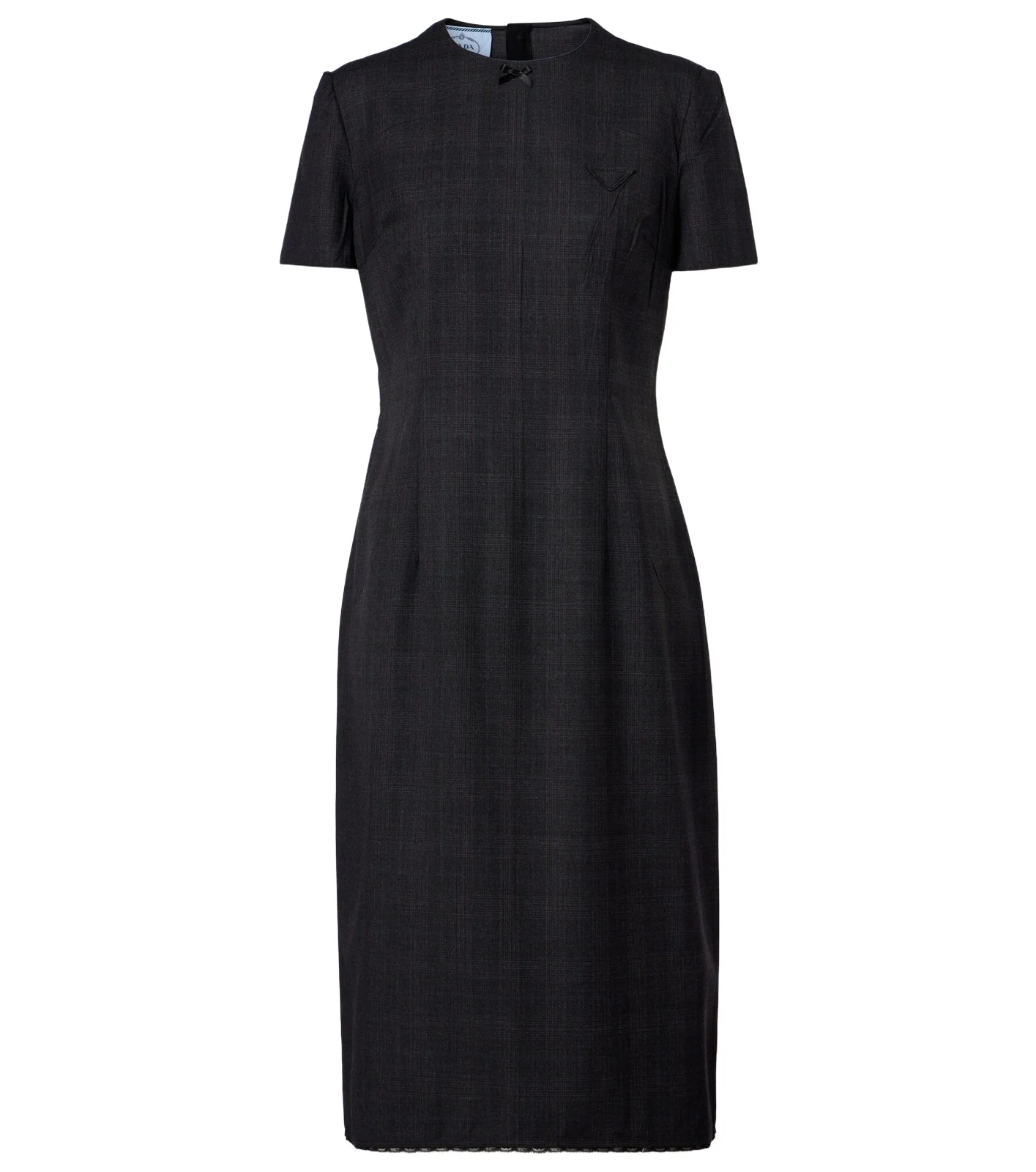 Checked virgin wool midi dress Checked virgin wool midi dress