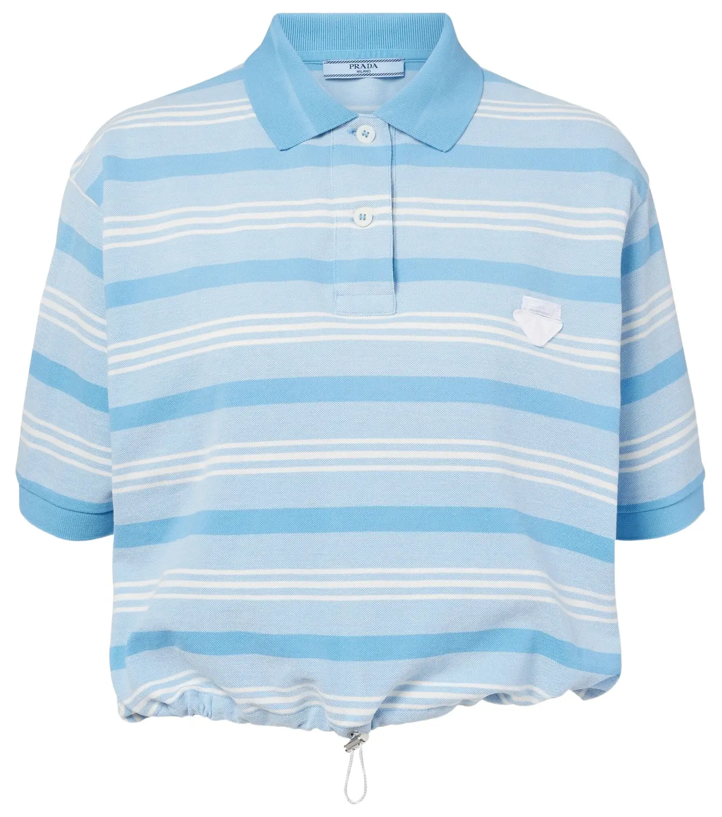 Striped cotton piqué polo shirt Striped cotton piqué polo shirt