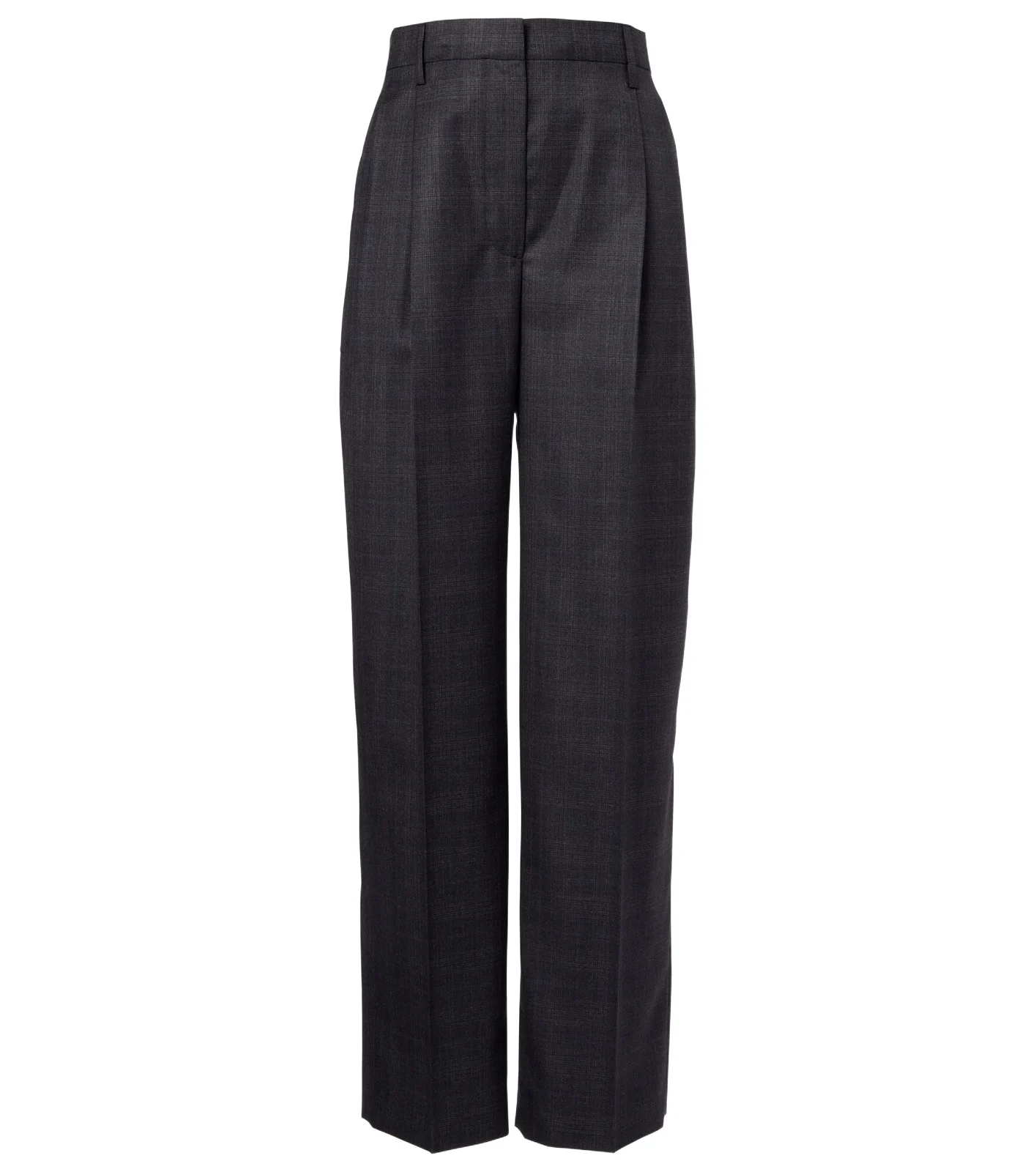 Checked wool wide-leg pants Checked wool wide-leg pants