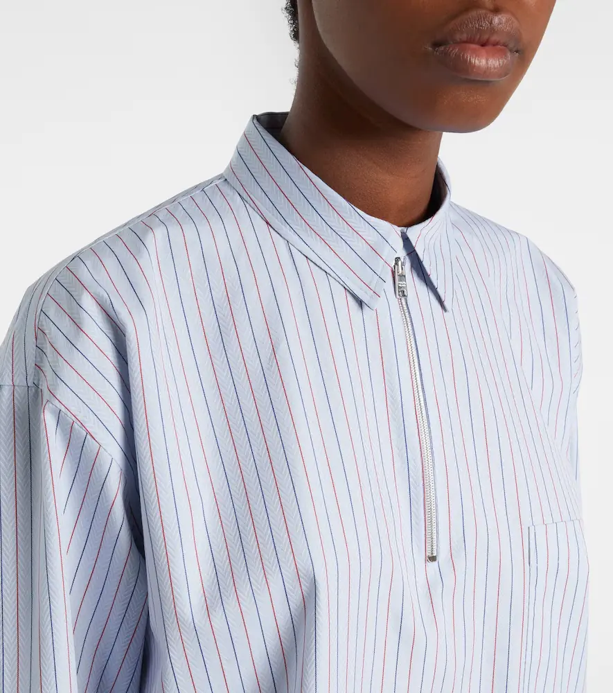 Prada Chevron striped oversized cotton shirt | Thumbnail 2 Prada Chevron striped oversized cotton shirt | Thumbnail 2