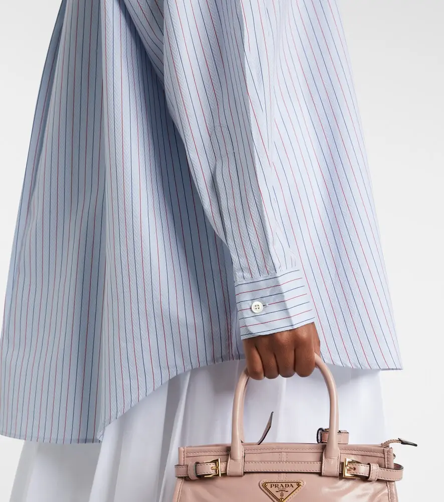 Prada Chevron striped oversized cotton shirt | Thumbnail 4 Prada Chevron striped oversized cotton shirt | Thumbnail 4