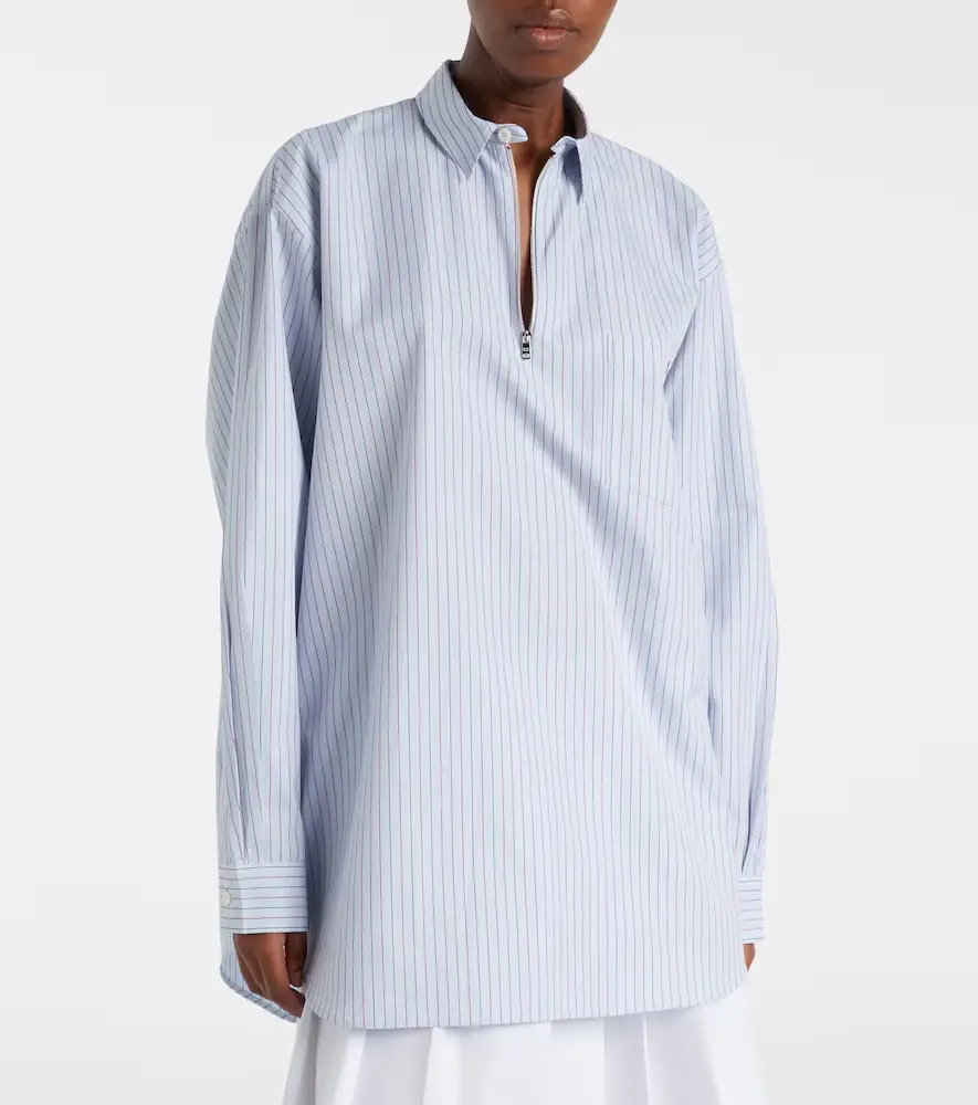 Prada Chevron striped oversized cotton shirt | Thumbnail 5 Prada Chevron striped oversized cotton shirt | Thumbnail 5