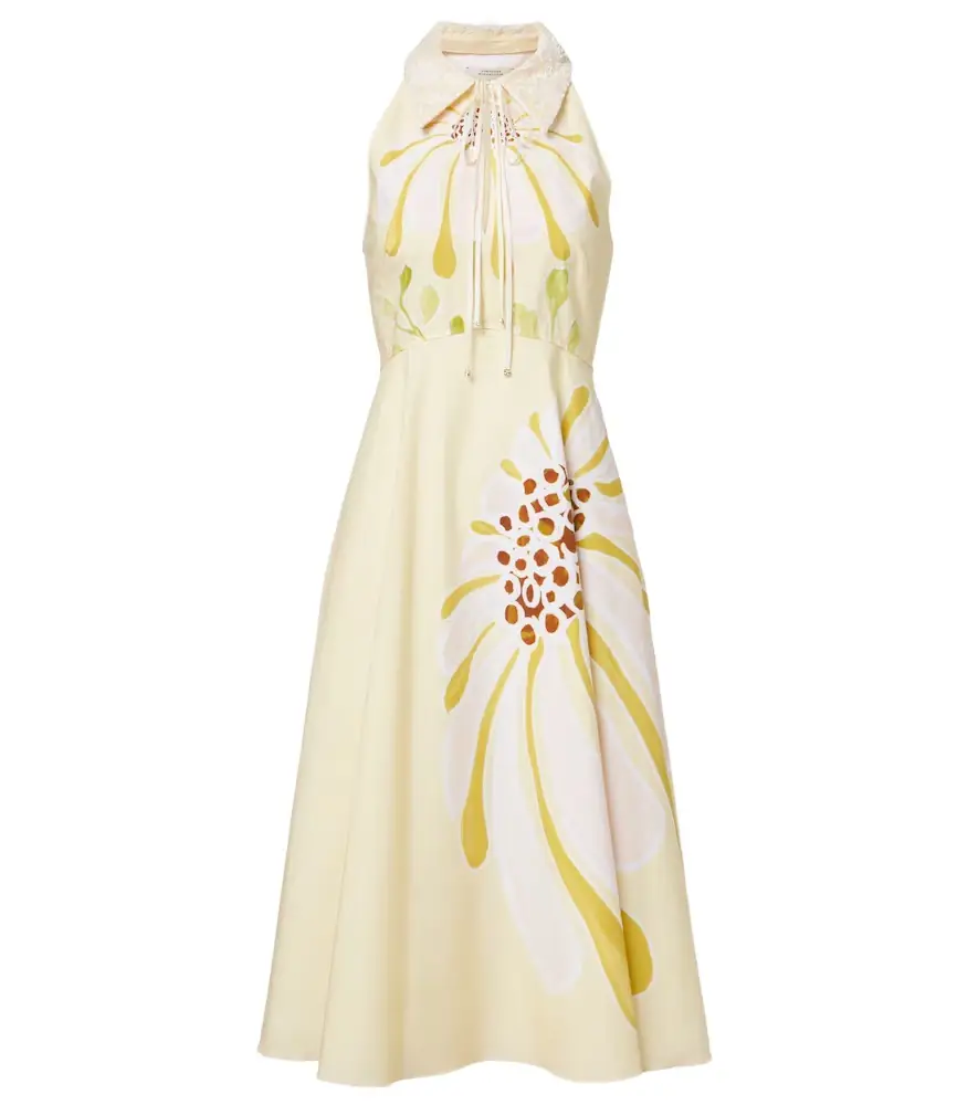 Floral Power floral cotton-blend midi dress