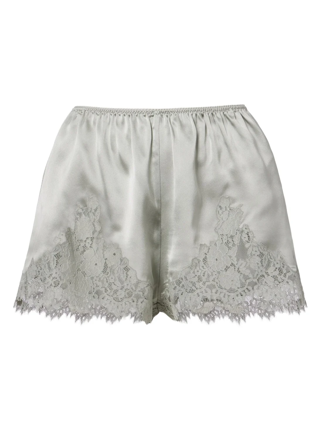 DÔEN Dôen Iona lace-trimmed silk shorts