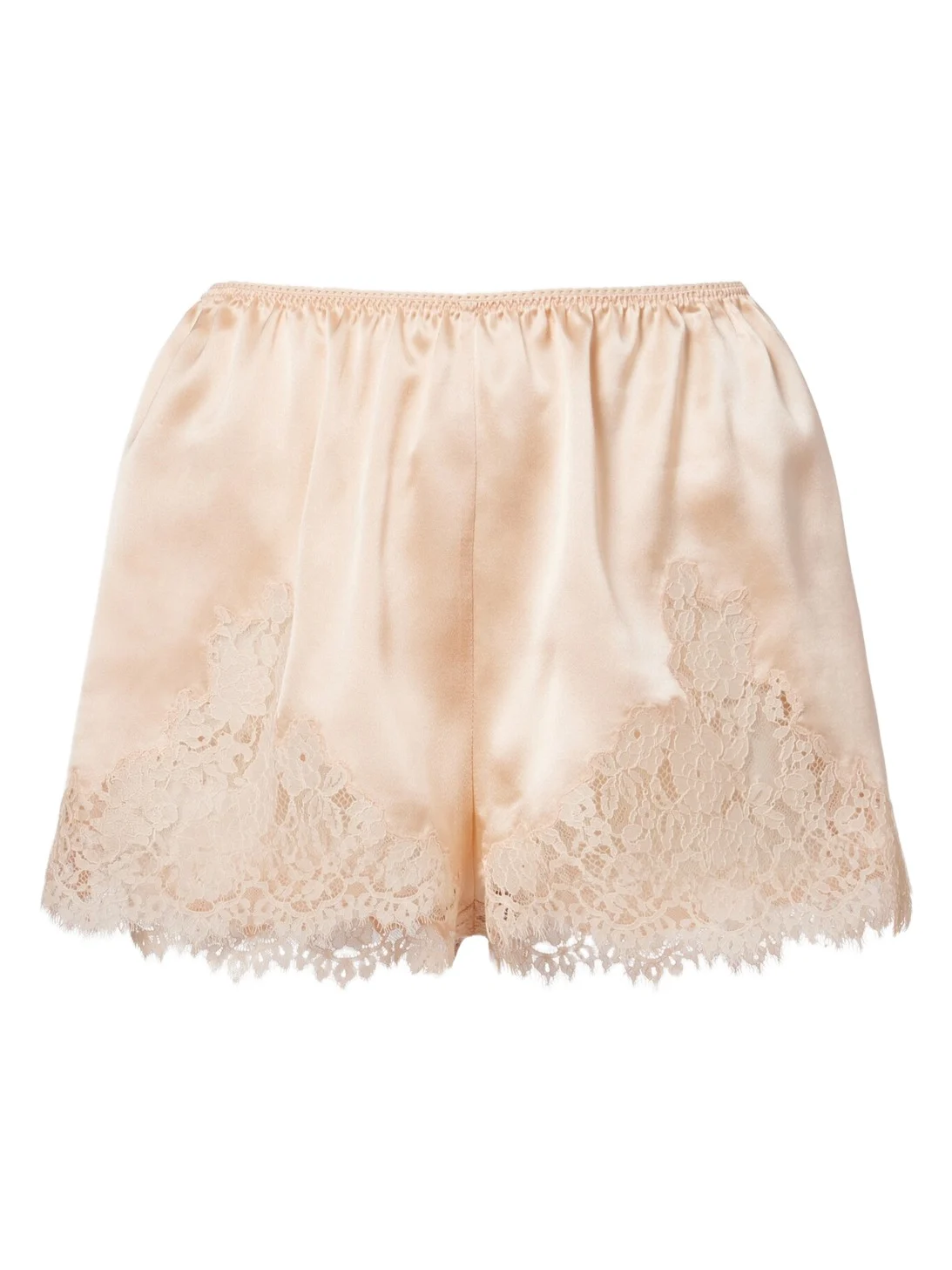 DÔEN Dôen Iona lace-trimmed silk shorts