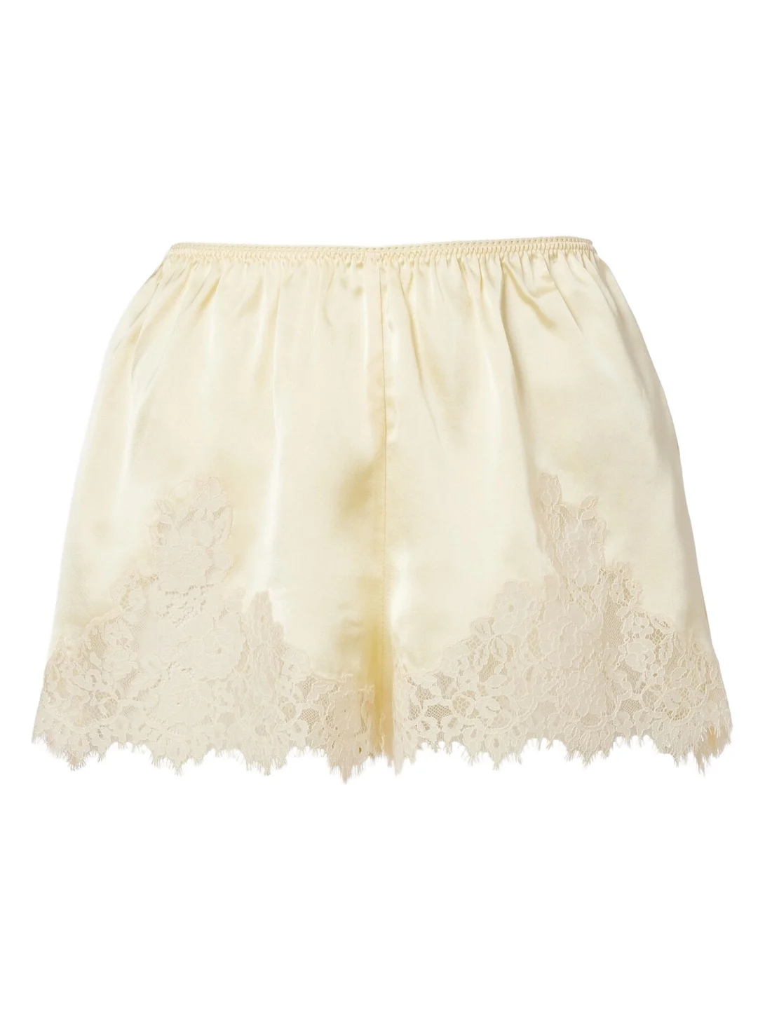DÔEN Dôen Iona lace-trimmed silk shorts