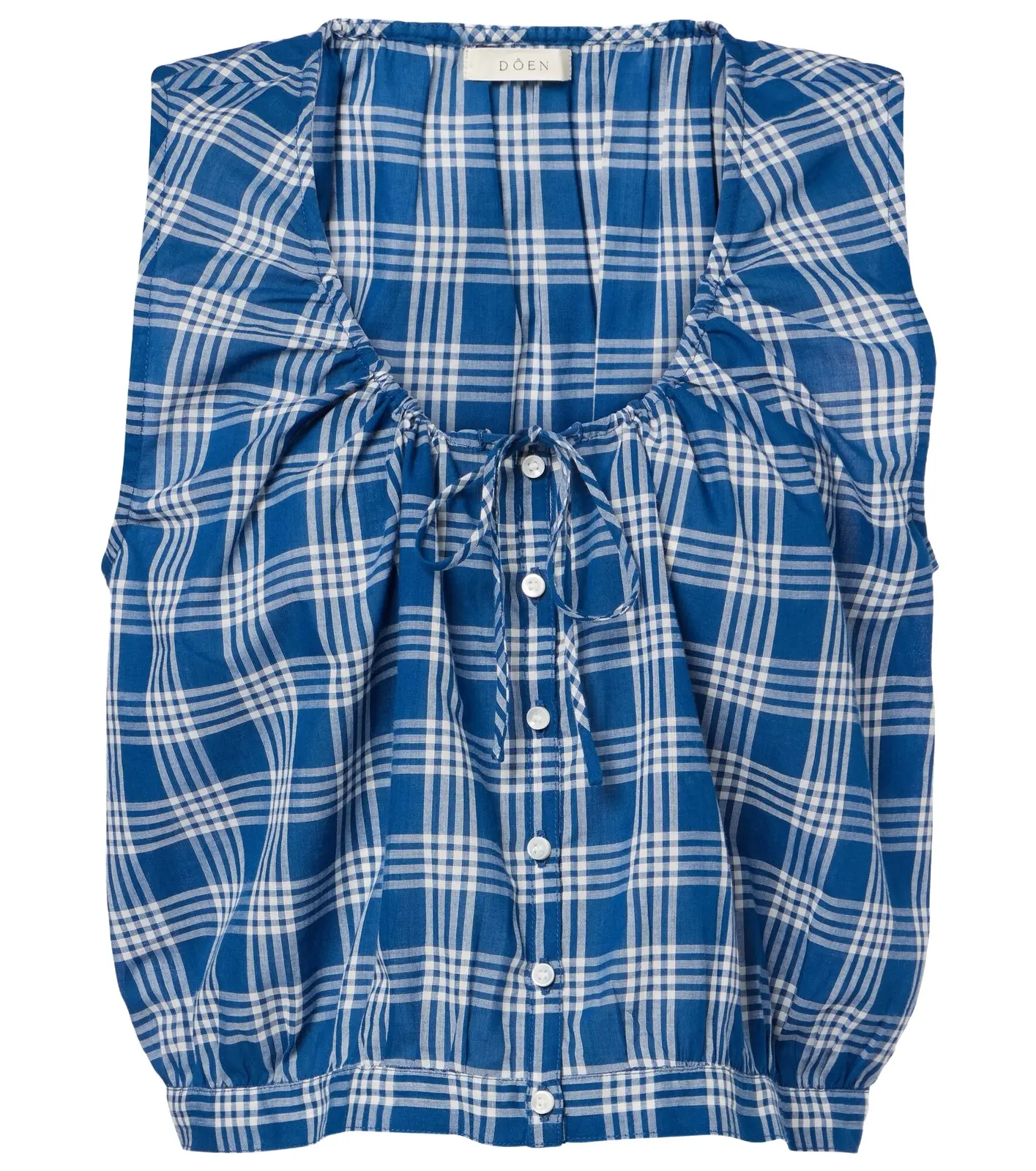 Theo checked cotton top