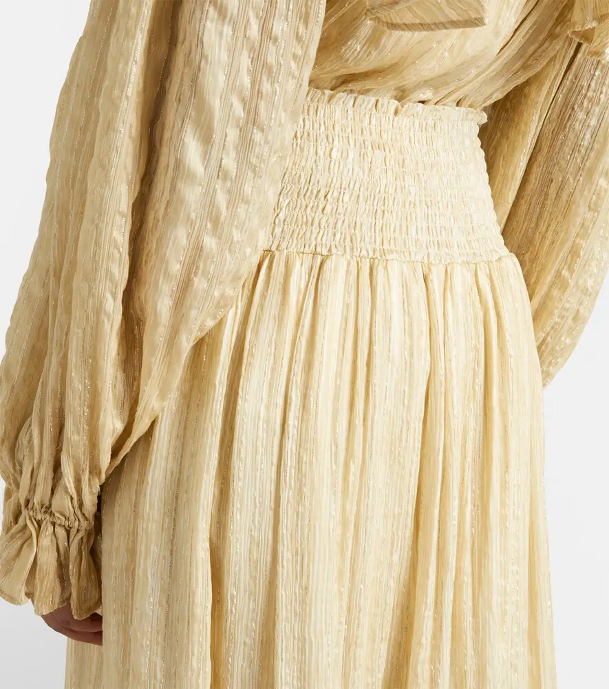 Xu Zhi Gathered striped silk-blend maxi skirt | Thumbnail 2