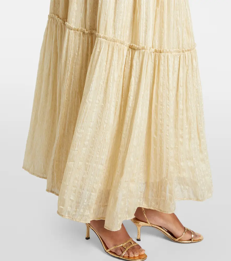 Xu Zhi Gathered striped silk-blend maxi skirt | Thumbnail 3