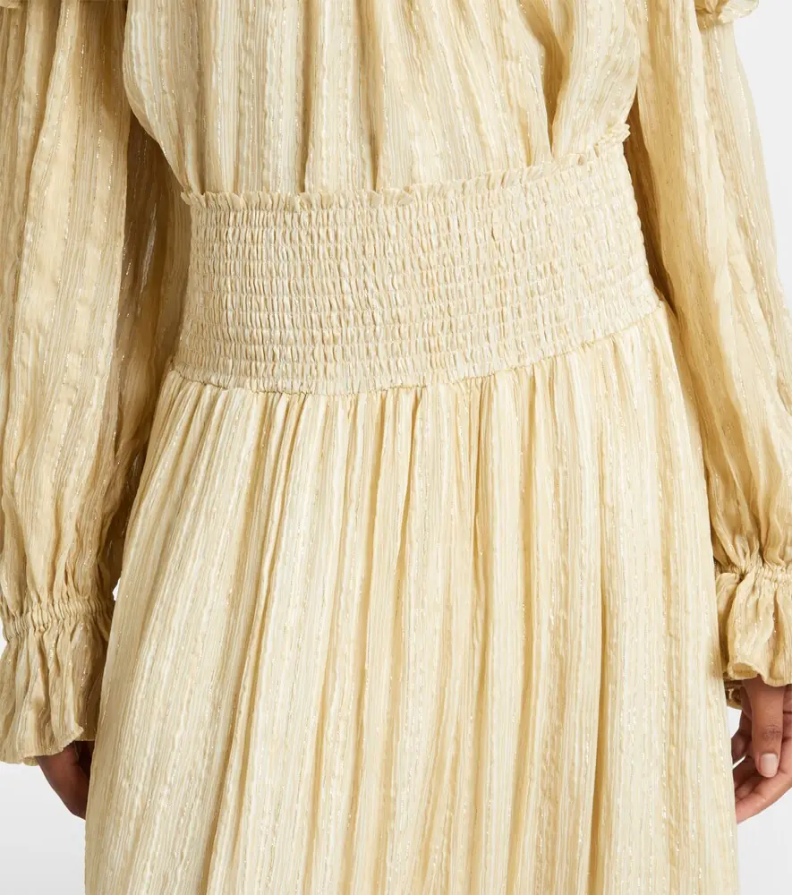 Xu Zhi Gathered striped silk-blend maxi skirt | Thumbnail 4