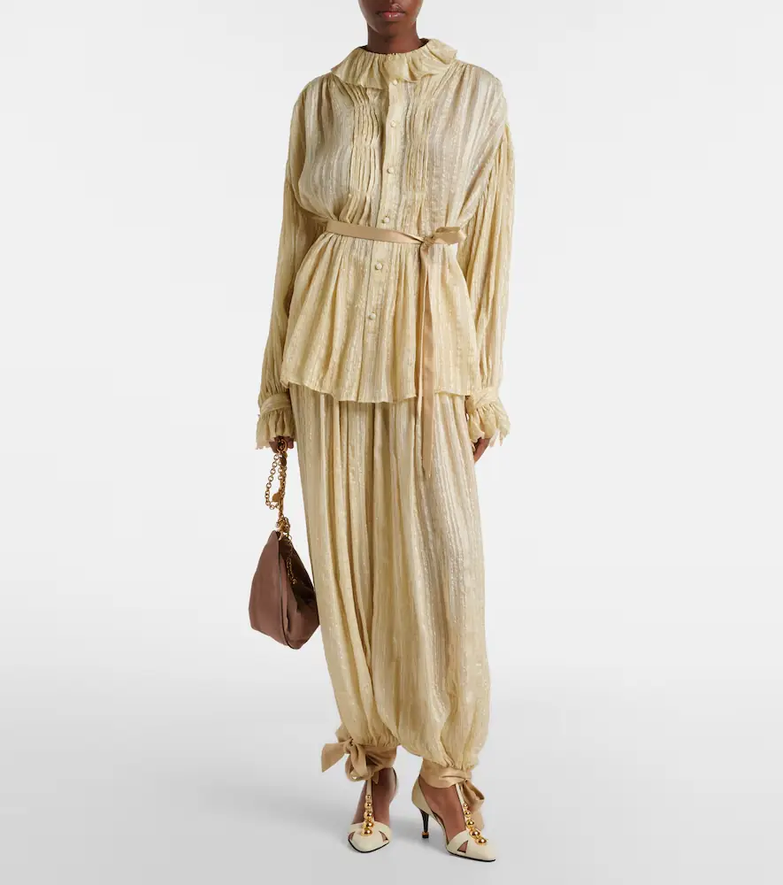 Xu Zhi Pleated silk-blend blouse | Thumbnail 2