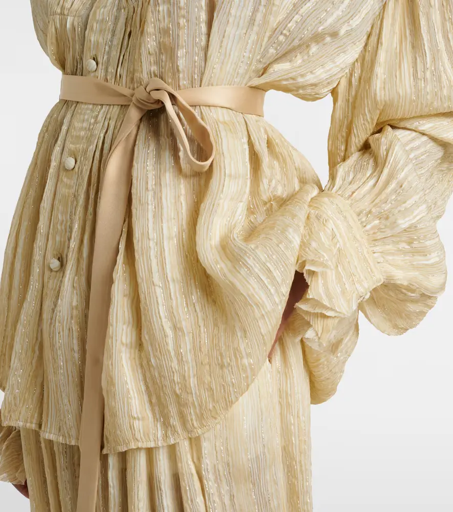 Xu Zhi Pleated silk-blend blouse | Thumbnail 3