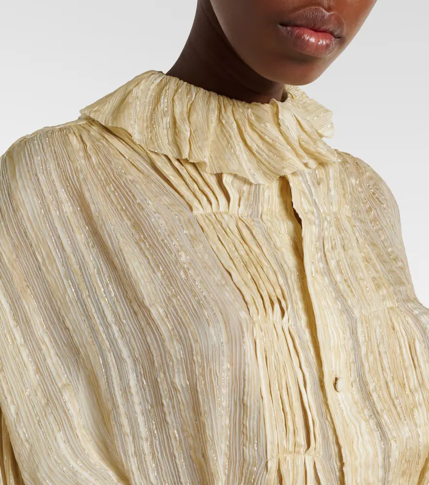 Xu Zhi Pleated silk-blend blouse | Thumbnail 4