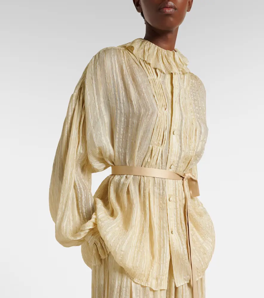 Xu Zhi Pleated silk-blend blouse | Thumbnail 5