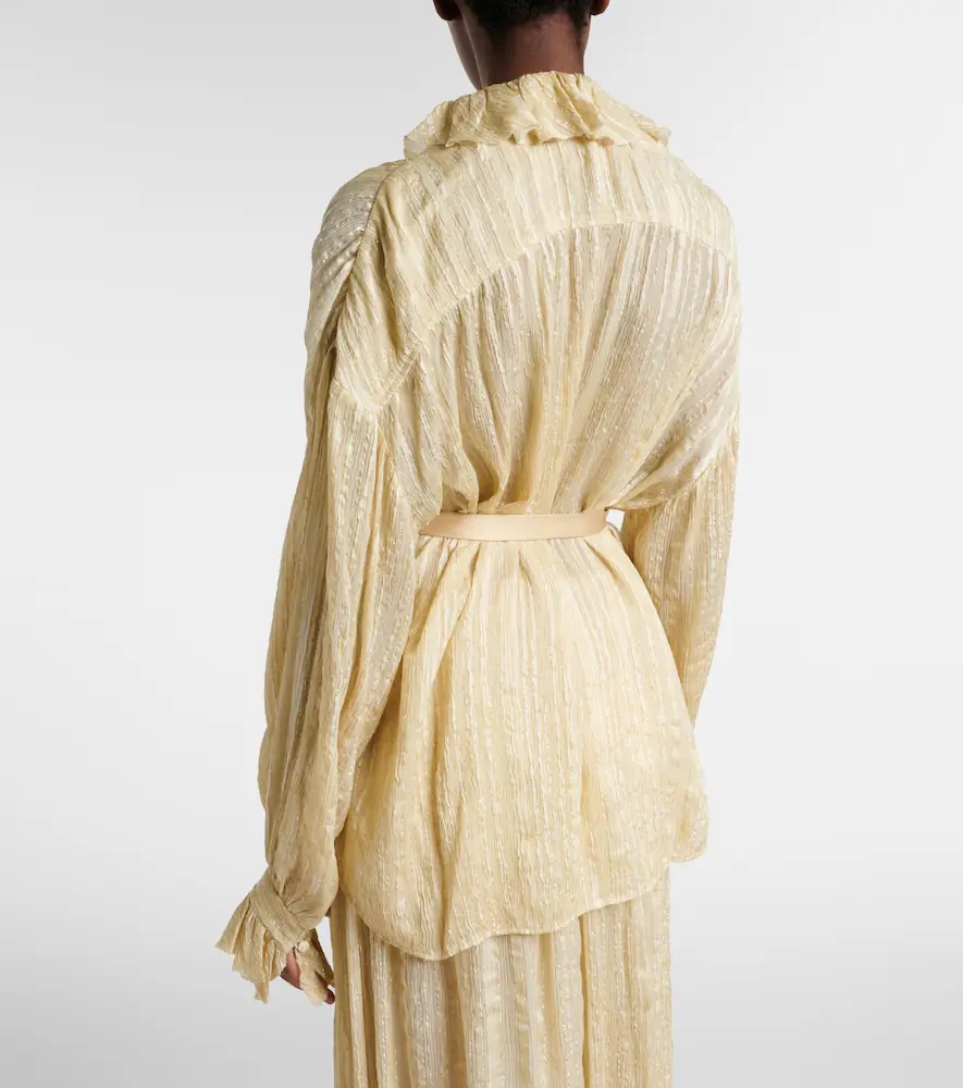 Xu Zhi Pleated silk-blend blouse | Thumbnail 6