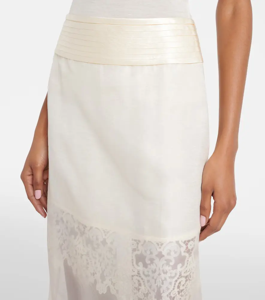 Xu Zhi Lace-trimmed midi skirt | Thumbnail 2 Xu Zhi Lace-trimmed midi skirt | Thumbnail 2