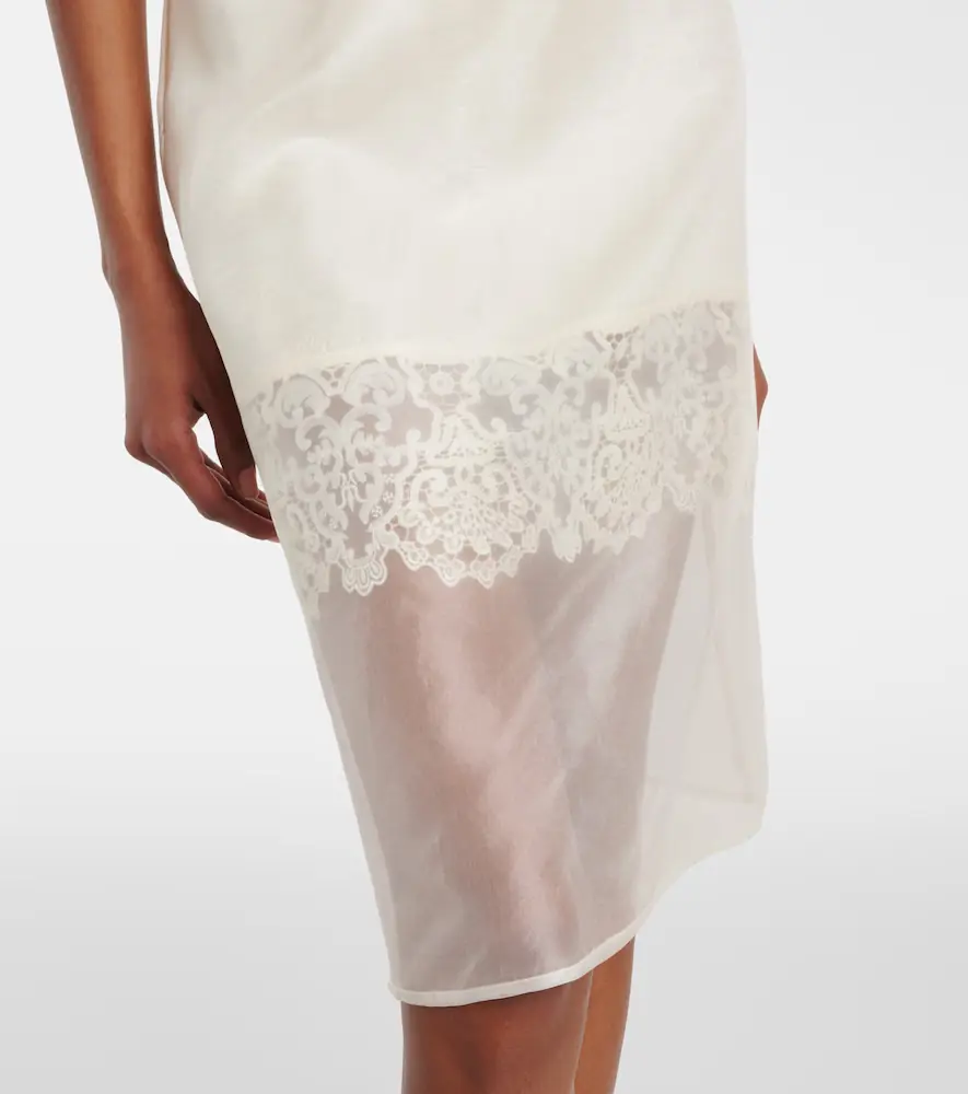 Xu Zhi Lace-trimmed midi skirt | Thumbnail 5 Xu Zhi Lace-trimmed midi skirt | Thumbnail 5