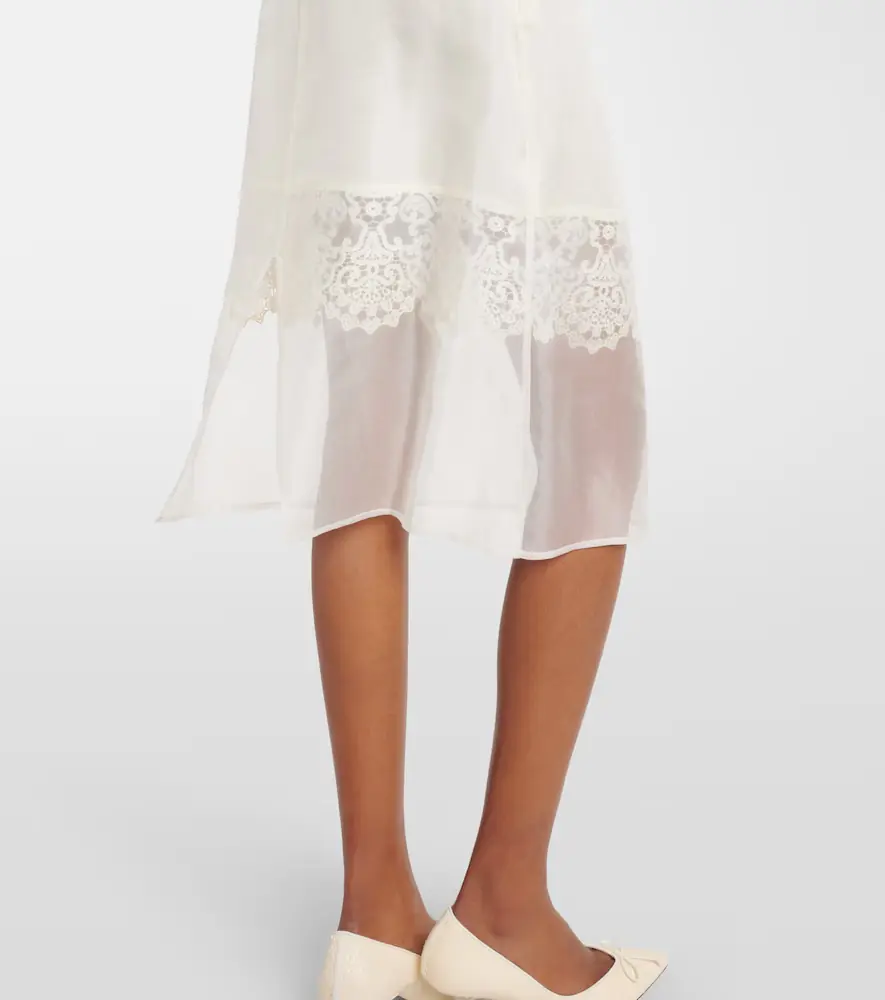 Xu Zhi Lace-trimmed midi skirt | Thumbnail 6 Xu Zhi Lace-trimmed midi skirt | Thumbnail 6