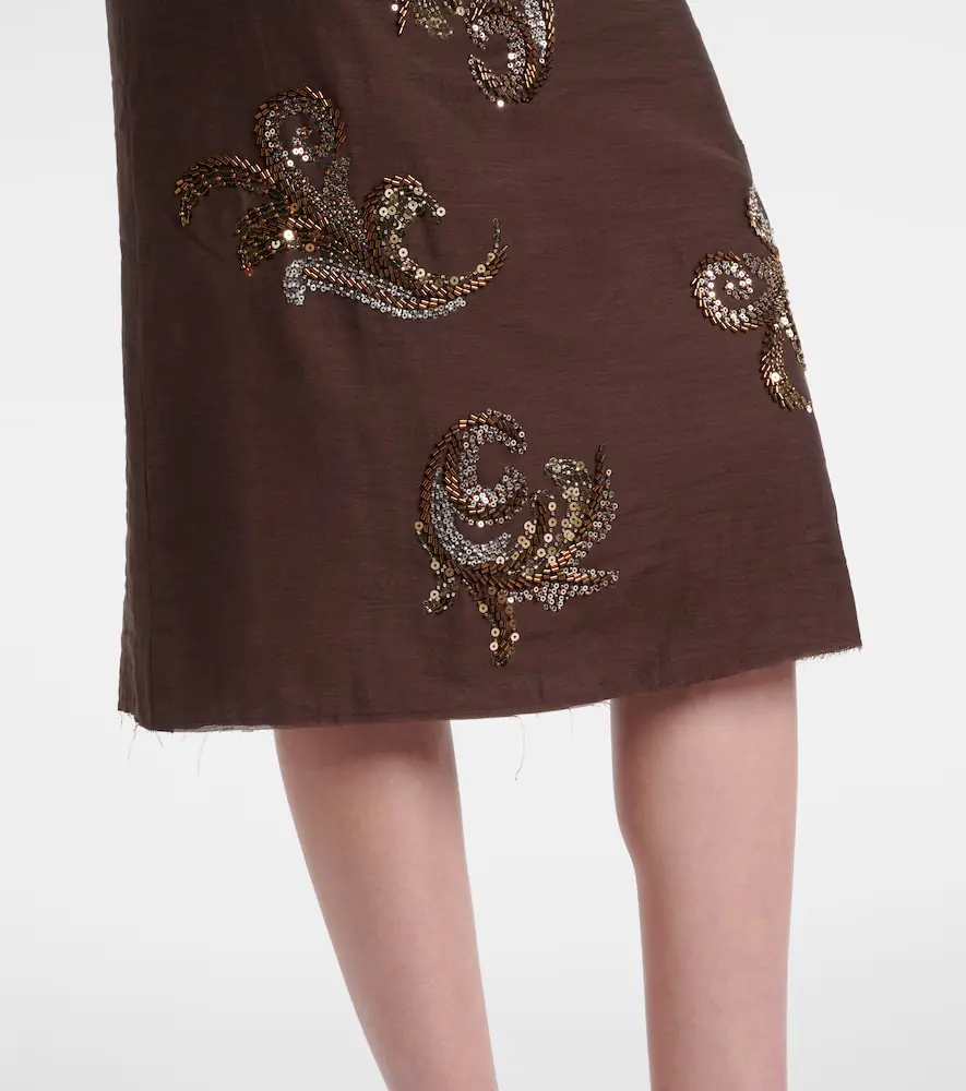 Xu Zhi Sequined midi skirt | Thumbnail 3 Xu Zhi Sequined midi skirt | Thumbnail 3