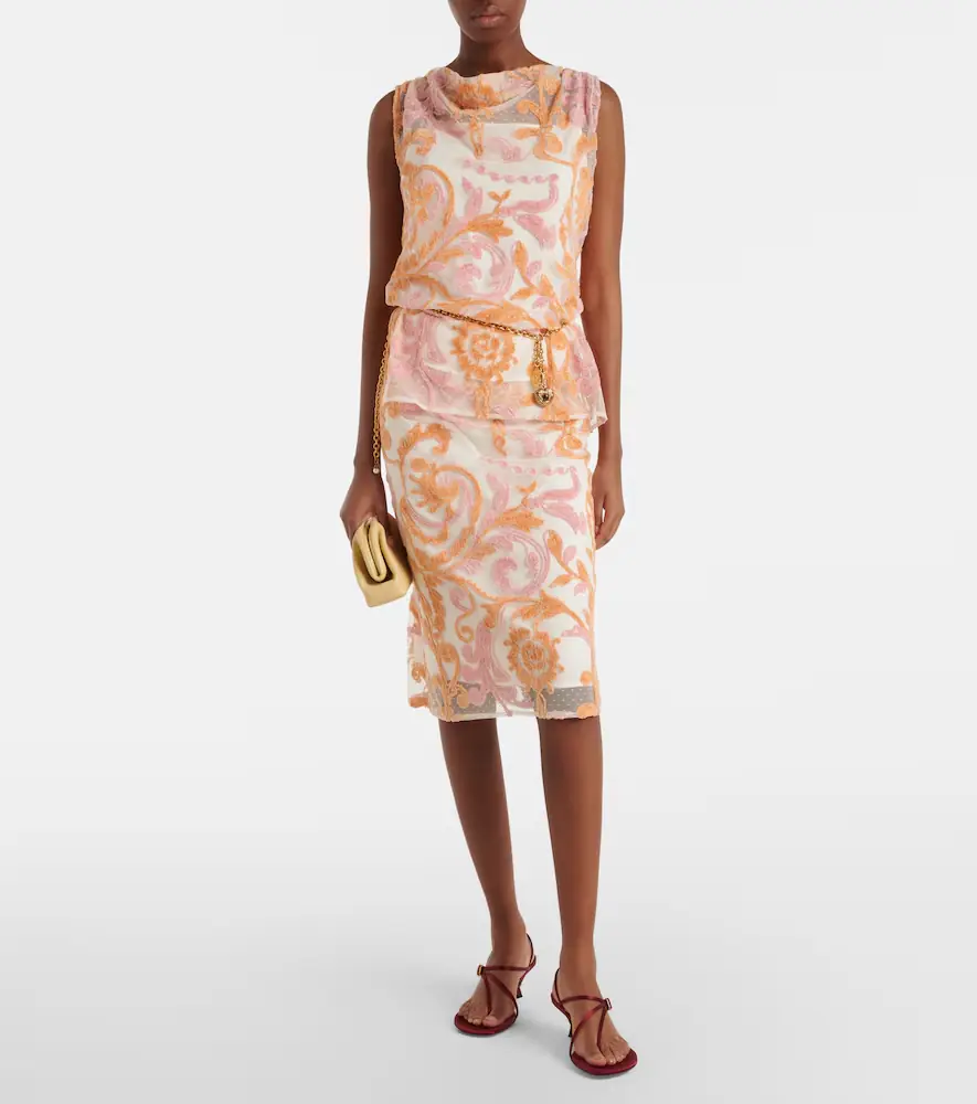 Xu Zhi Embroidered velvet and tulle midi skirt | Thumbnail 2 Xu Zhi Embroidered velvet and tulle midi skirt | Thumbnail 2