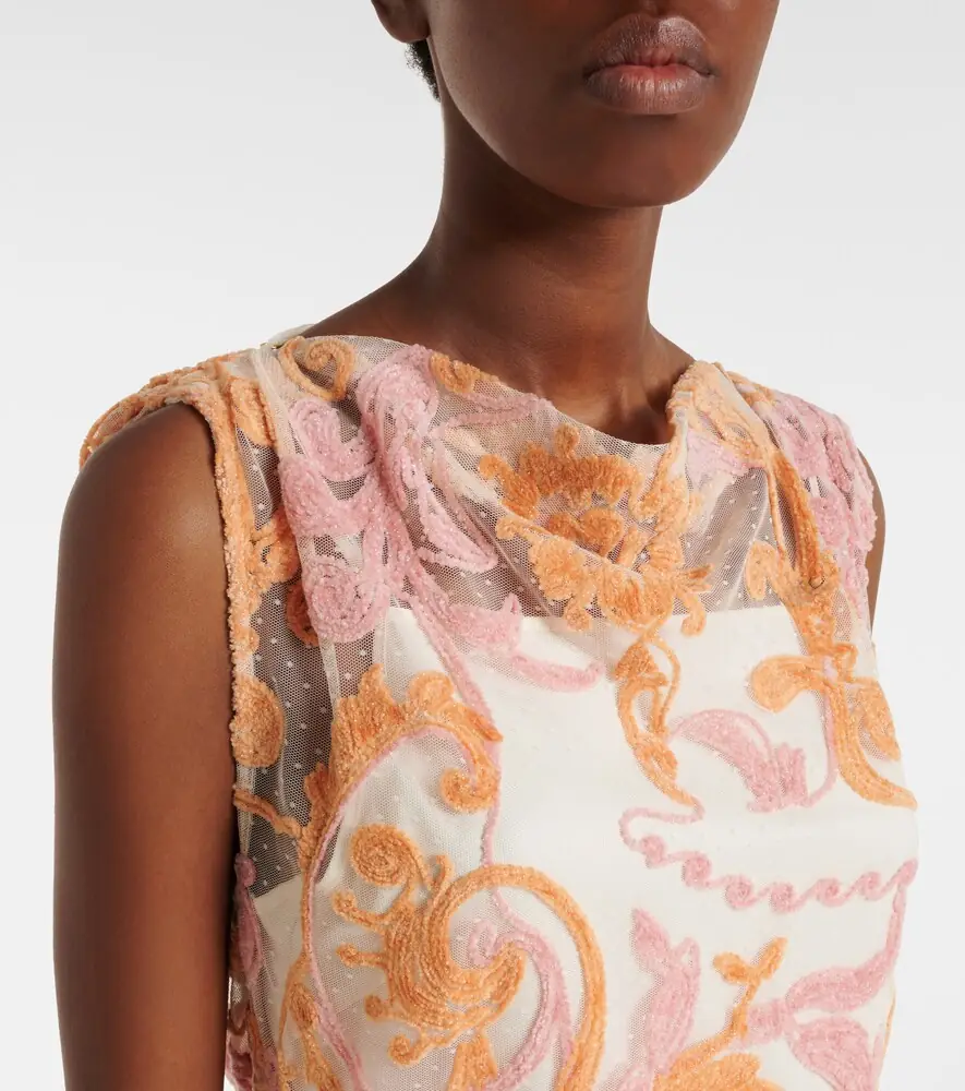 Xu Zhi Embroidered point d'esprit top | Thumbnail 6