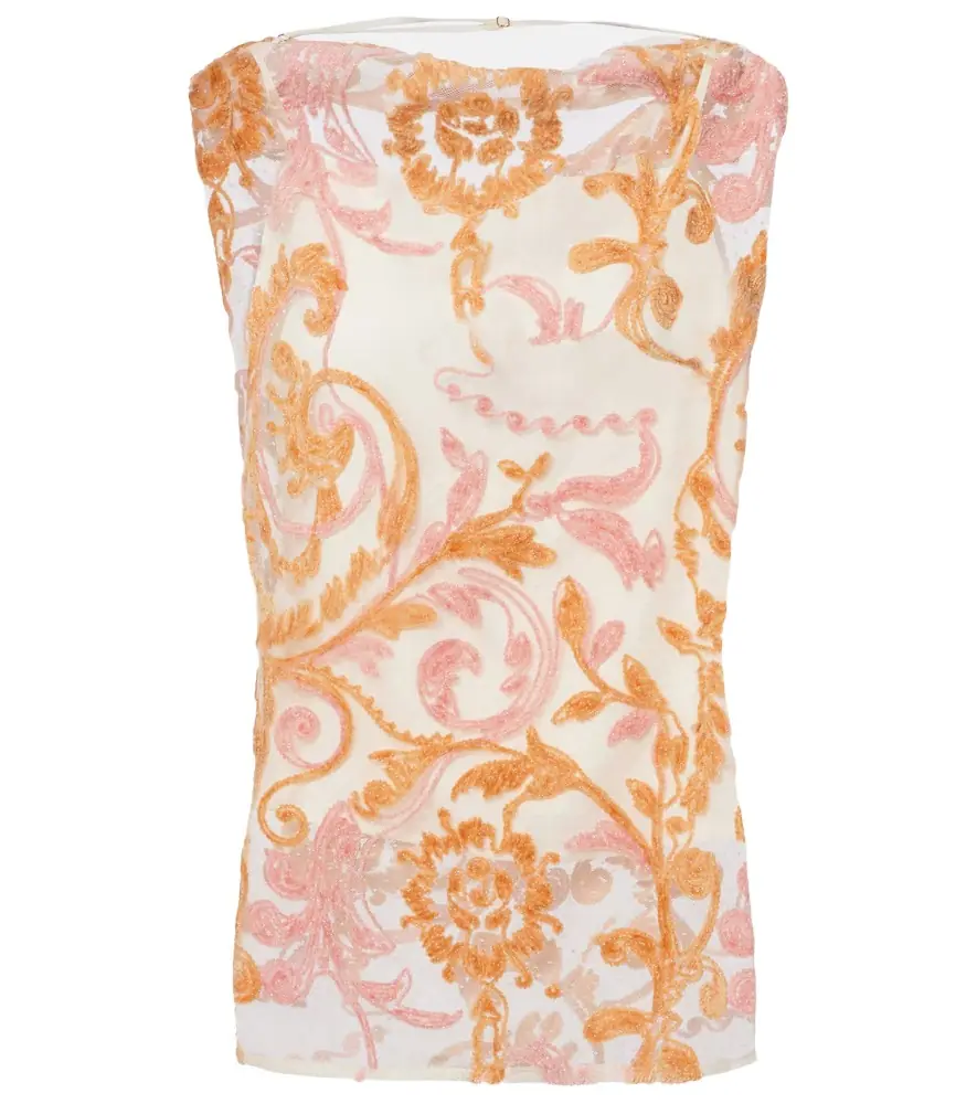 Xu Zhi Embroidered point d'esprit top | Image 1 Xu Zhi Embroidered point d'esprit top | Image 1