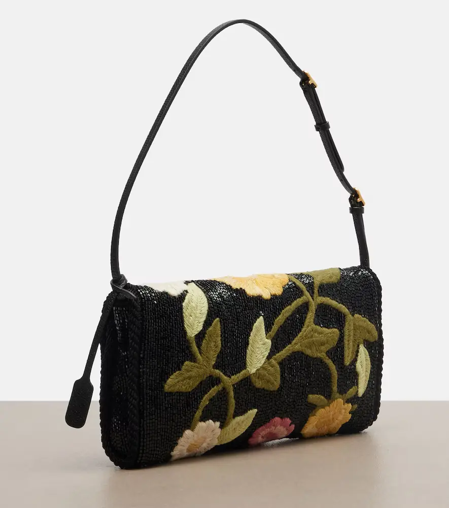 Valentino Garavani DeVain embroidered beaded shoulder bag | Thumbnail 2