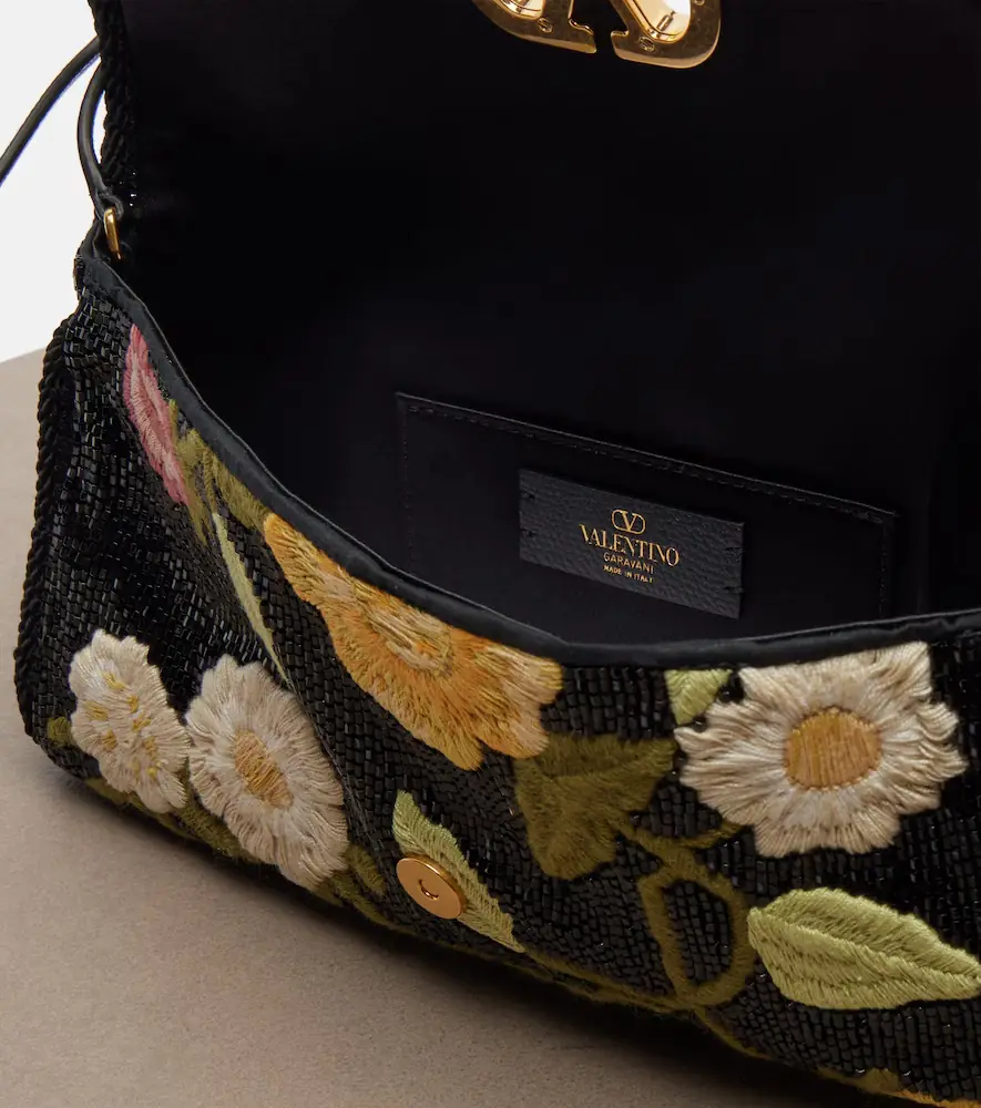 Valentino Garavani DeVain embroidered beaded shoulder bag | Thumbnail 4