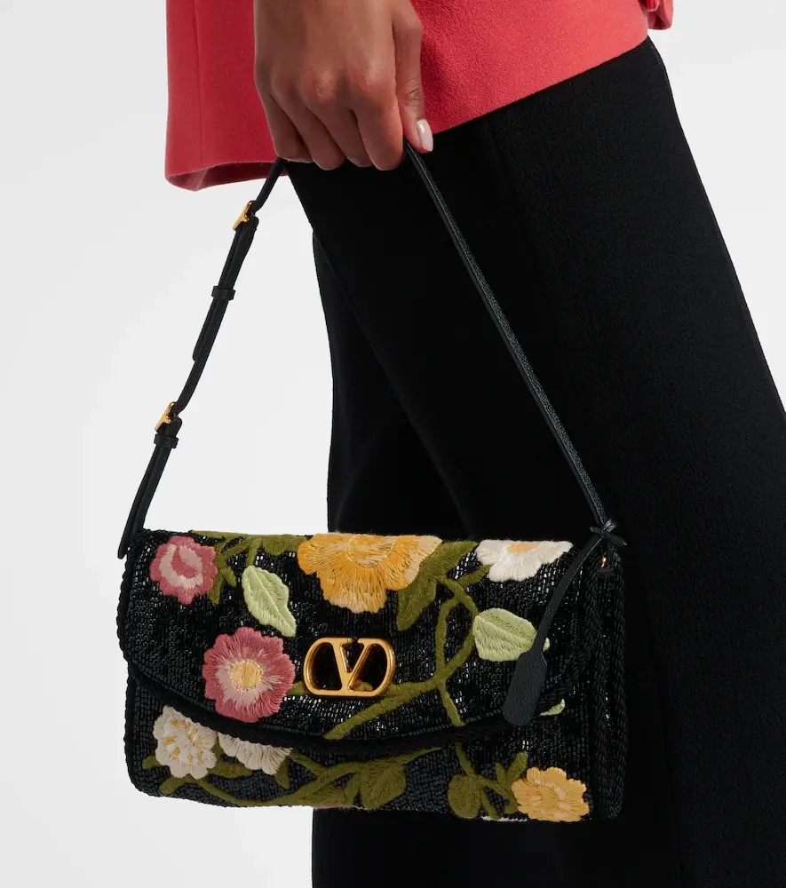 Valentino Garavani DeVain embroidered beaded shoulder bag | Thumbnail 5