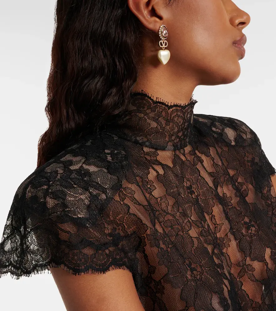 Valentino Garavani VLogo embellished drop earrings | Thumbnail 5 Valentino Garavani VLogo embellished drop earrings | Thumbnail 5