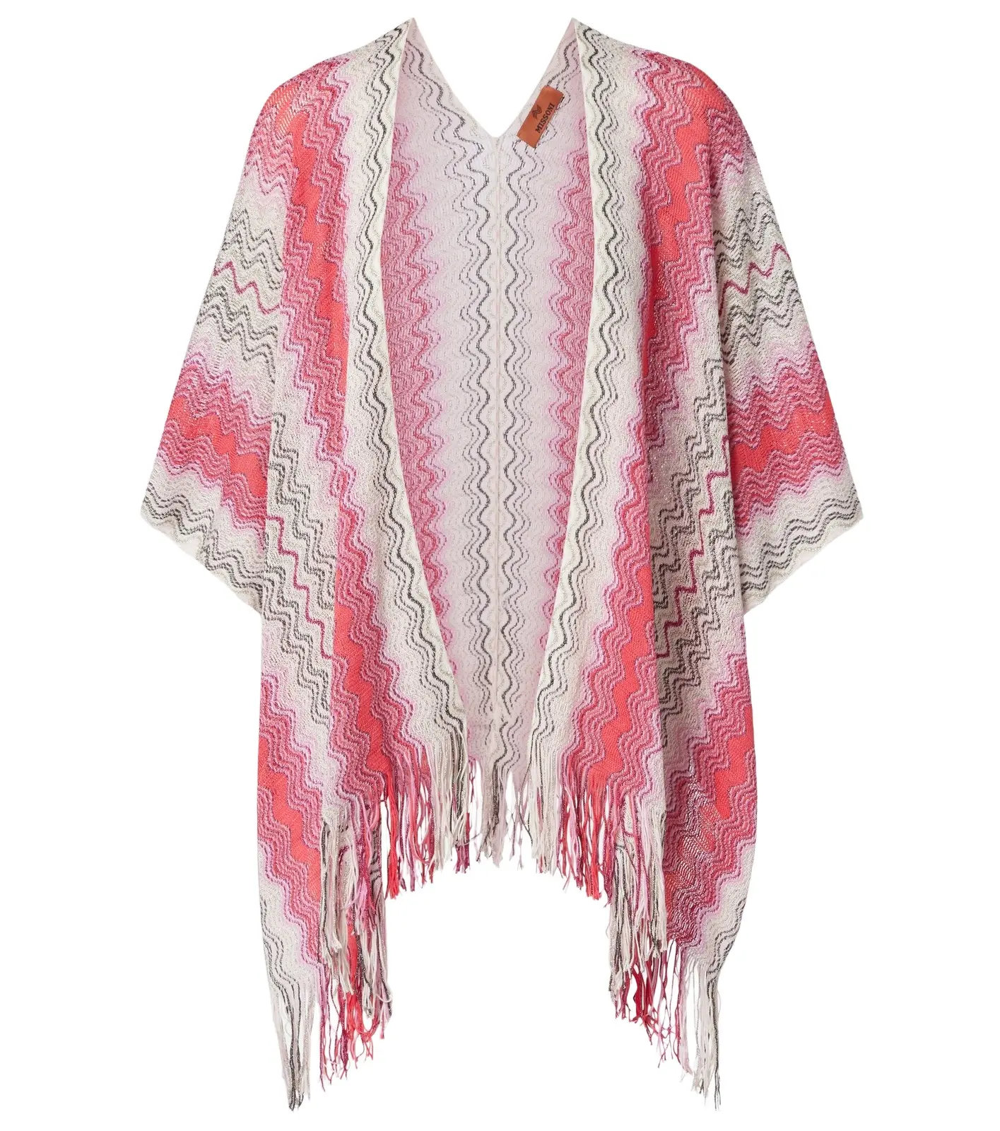 Lamé fringed poncho Lamé fringed poncho