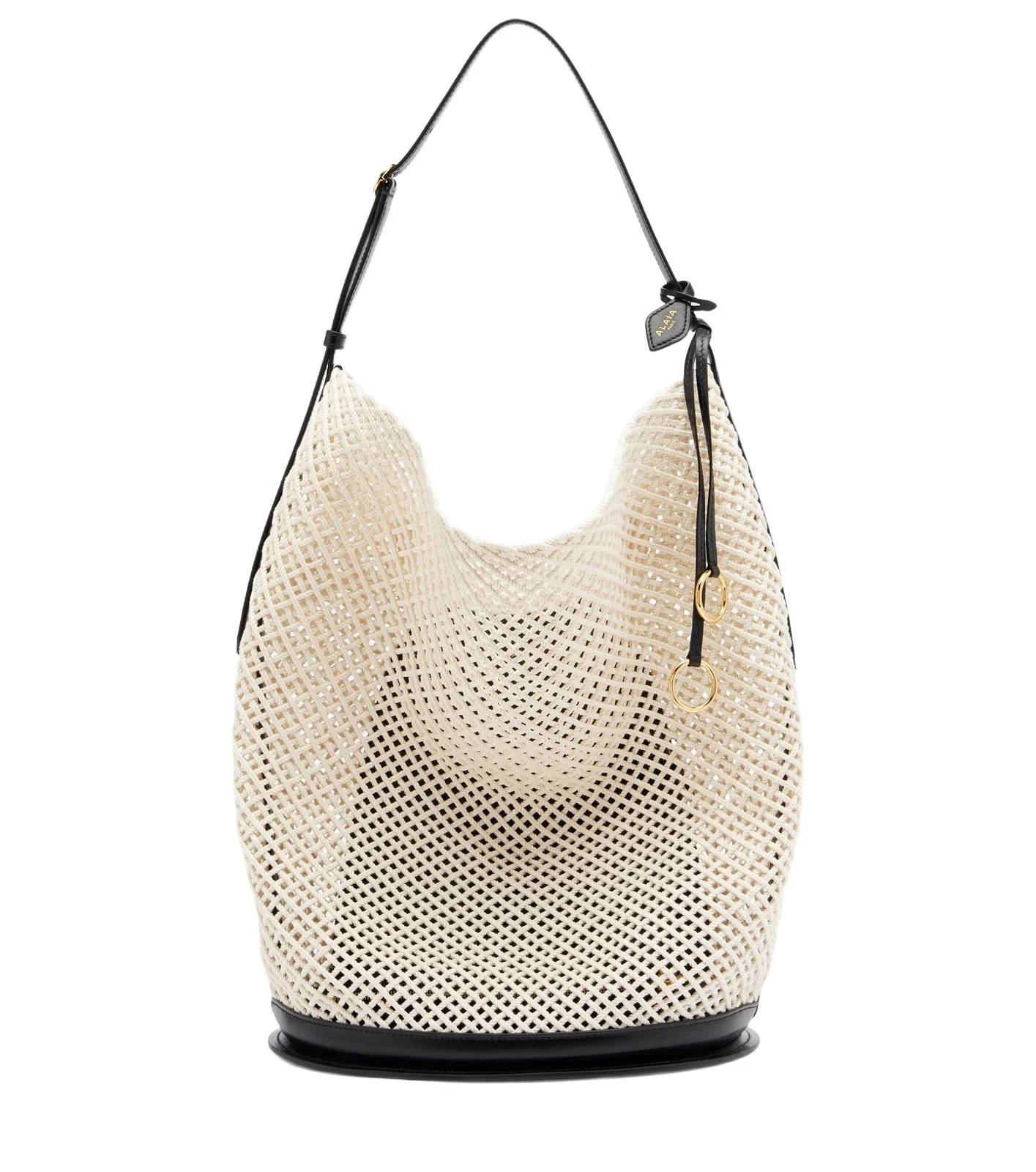 Hip Large leather-trimmed bucket bag Hip Large leather-trimmed bucket bag