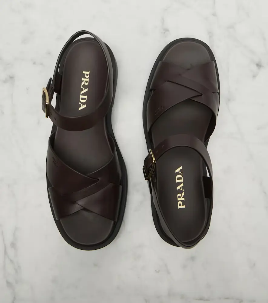 Prada Leather platform sandals | Thumbnail 4 Prada Leather platform sandals | Thumbnail 4