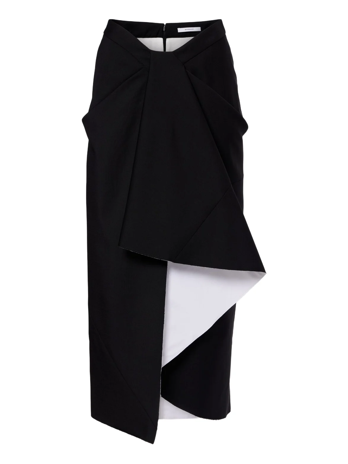 Draped wool and mohair midi skirt Draped wool and mohair midi skirt