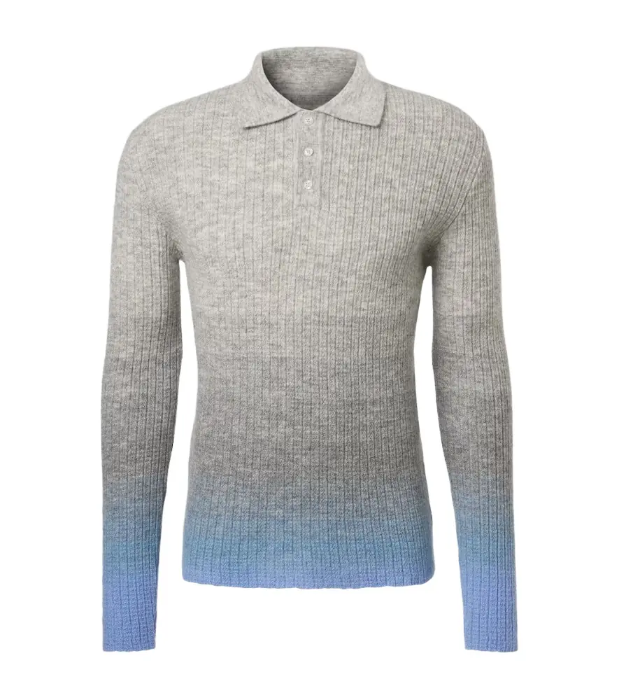 ERL Gradient mohair-blend polo sweater