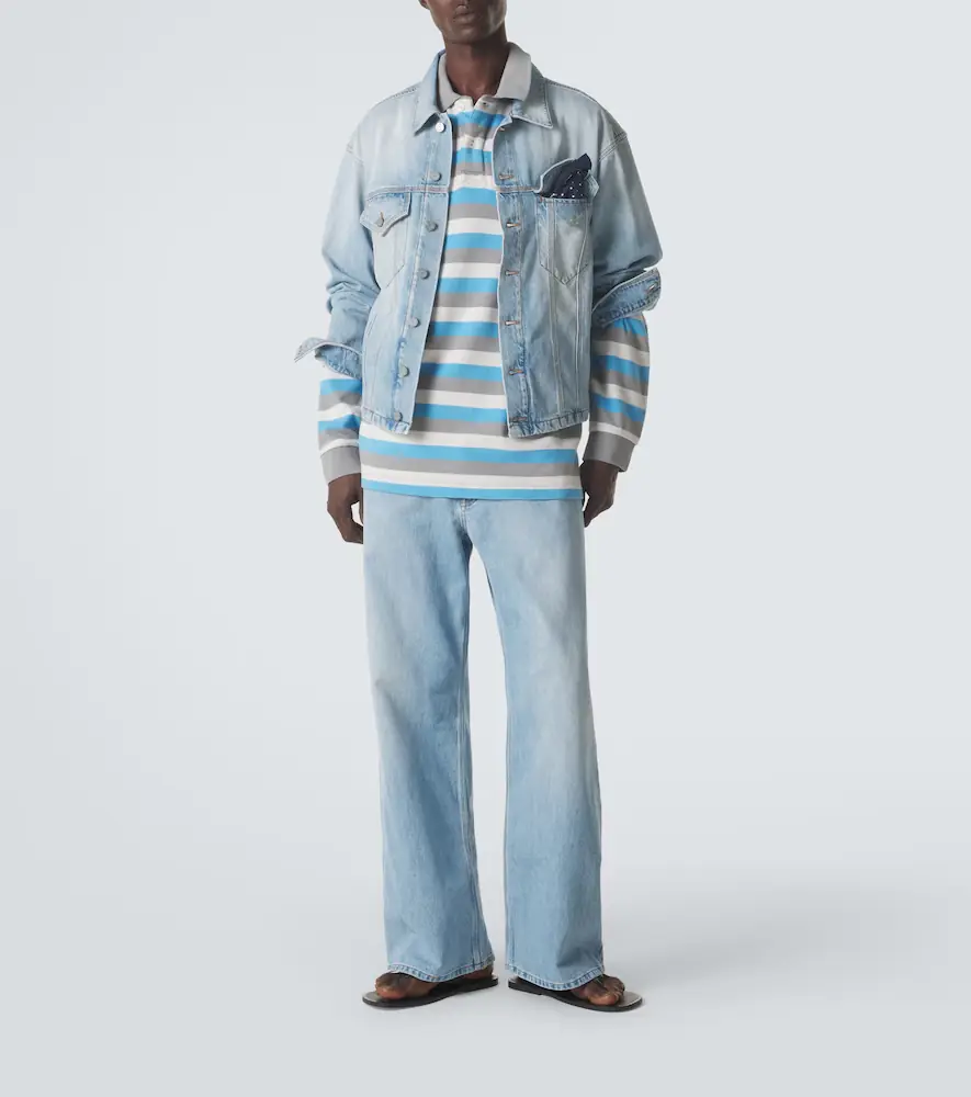 ERL Striped cotton polo shirt | Thumbnail 3