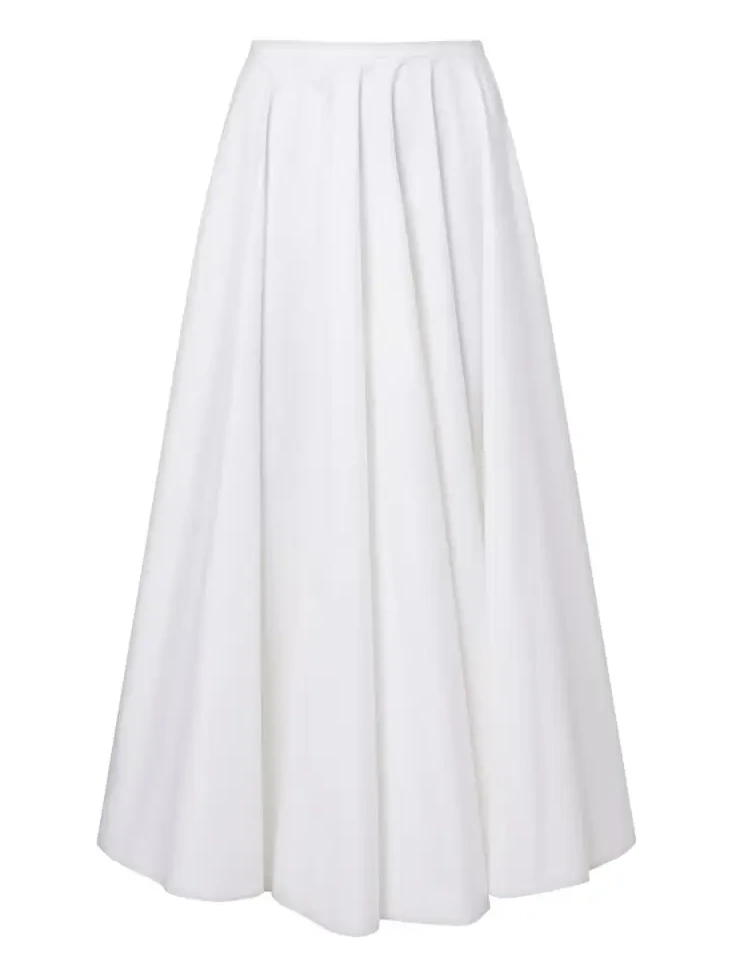 Cotton midi skirt